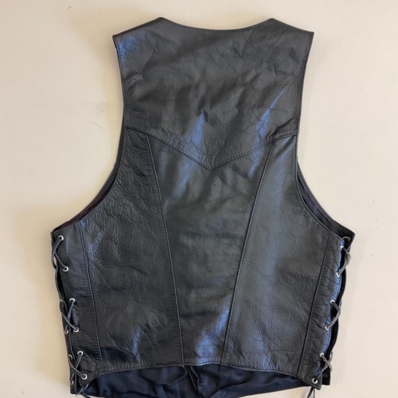 Worn in the Movie “Please Baby Please” with Demi Moore. Leather Biker Vest - Picture 2 of 5
